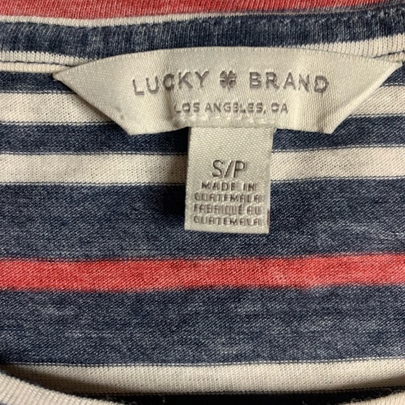 Lucky Brand Stripe Short Sleeve Tshirt Women Small - Picture 5 of 7